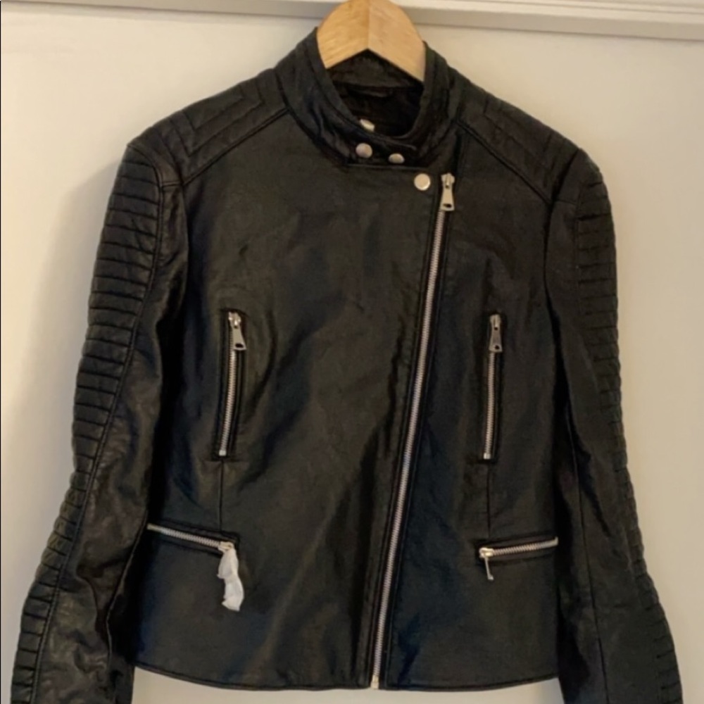 Max Studio leather biker jacket